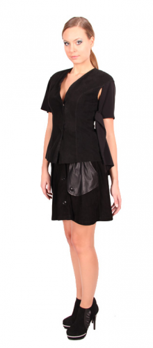 Goat Suede Blouse and Shorts