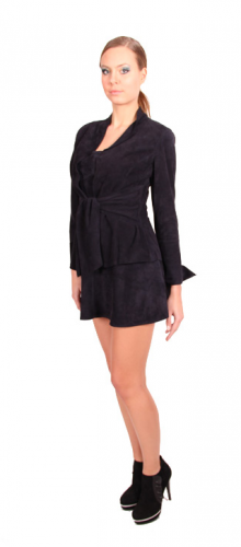 Goat Suede Jajket And Skirt